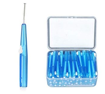 songfir 60Pcs Push-Pull Interdental Brush 0.7 MM Dental Tooth Pick Interdental Cleaners Or