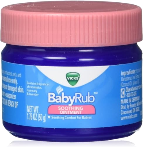 Vicks BabyRub Soothing Chest, Neck and Back Ointment 1.76 Ounce