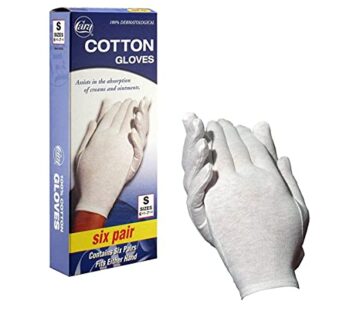 CARA Moisturizing Eczema Cotton Gloves, Small, 6 Pair