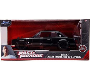 Jada Toys, Metal, Fast & Furious 1:24 Brians’s Nissan Skyline 2000 GT-R Die-cast Car, Toys