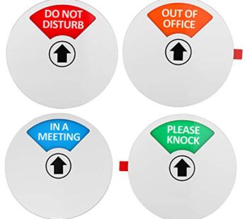 Kichwit Privacy Sign, Do Not Disturb Sign, Out of Office Sign, Please Knock Sign, In a Mee