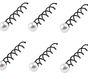 LASSUM 10 Pack Pearl Spiral Hair Pin Clip Bun Stick Spin Screw Twist Barrette for Women Ha