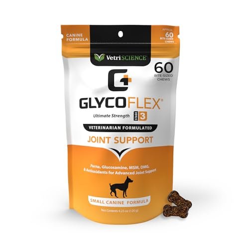 VetriScience Glycoflex 3 Clinically Proven Hip and Joint Support Supplement for Small Dogs