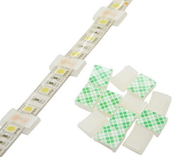 GooChan Strip Light Mounting Clips Self-Adhesive Strip Brackets Holder,100Pack Clamps Fix