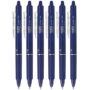 PILOT FriXion Ball Clicker Retractable Erasable Gel Pen, Fine Point, 0.7mm, Blue Ink, 6 Co