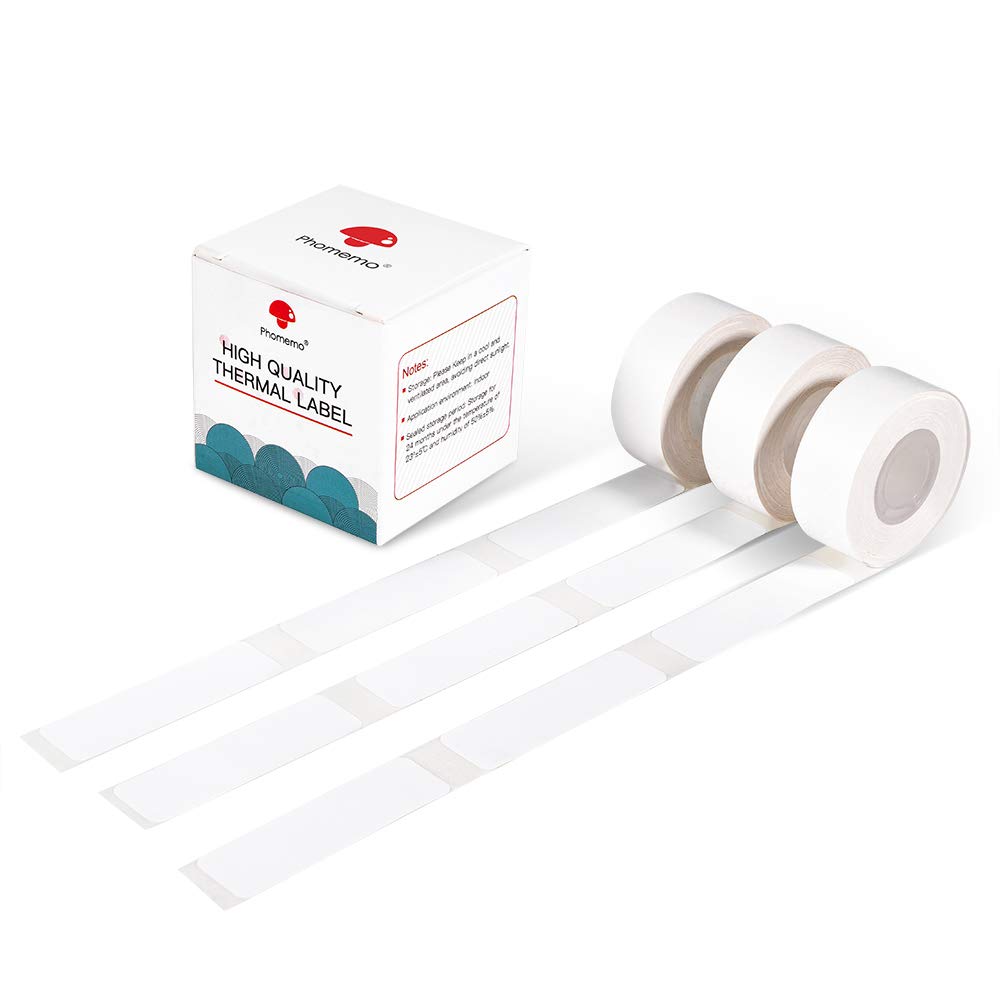 Phomemo Adhesive Labels for D30 Portable Thermal Bluetooth Label Maker, 1/2"X2 1/4" (14mm