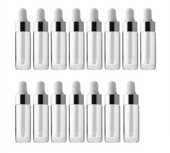 Enslz 3ML Dropper Bottles Empty Refillable Transparent Glass Essential Oil Bottles Perfume