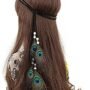 Fodattm Women Lady Hippie Peacock Feather Headband Headwear Bohemian Tassels Hairband Hair
