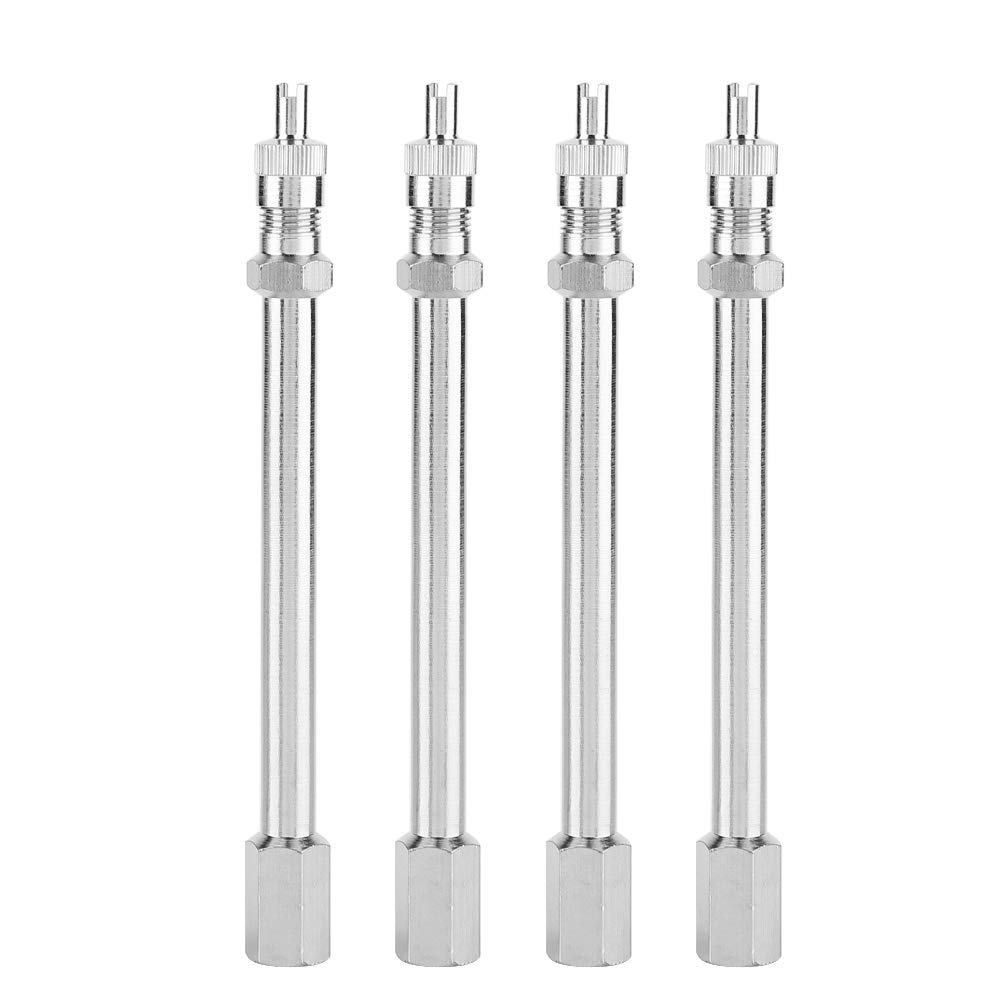 valve stem extenders - Tire Valve Extensions 100mm Chrome Tyre Valve Stem Extension Rod Wh