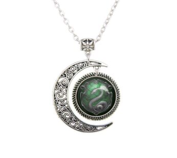 Moon Necklace Snake Pendant Snake Necklace Jewelry