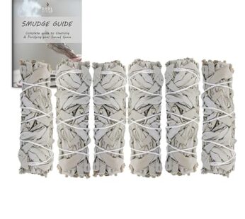 Soul Sticks 4 Inch 6 Pack Organic White Sage Smudge Smudging Sticks | Bulk Quantities for
