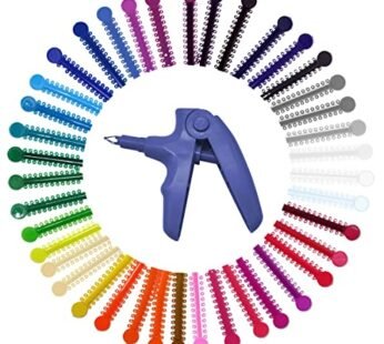 Orthodontic Ligature Ties and Gun Tool Kit – 1040 Pcs Multi-Color Rubber Bands for Braces