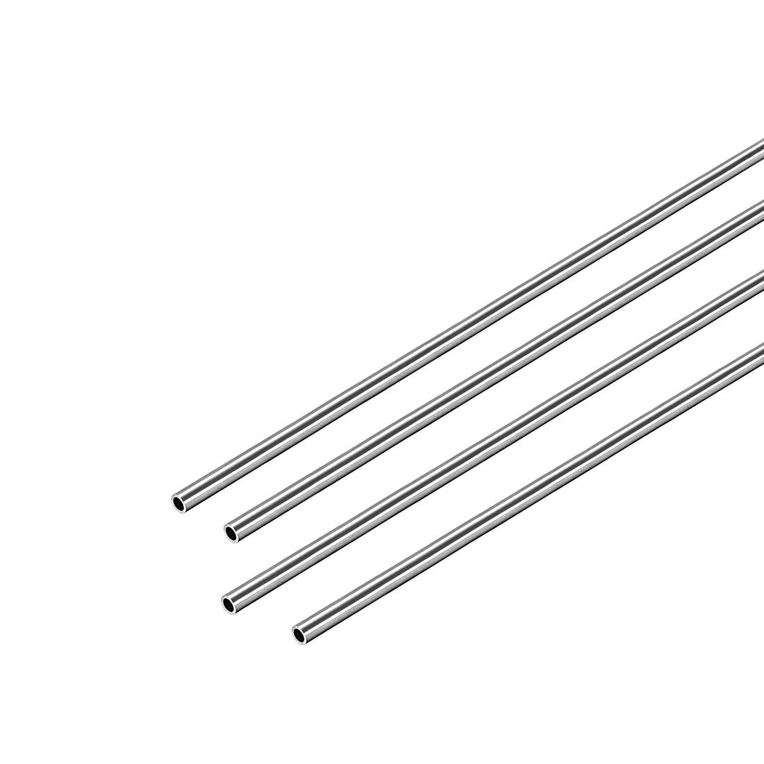 uxcell 304 Stainless Steel Round Tubing 4mm OD 0.6mm Wall Thickness 250mm Length Seamless