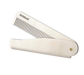 Airisland Folding Beard Comb Stainless Steel EDC Wallet Comb Pocket Comb Anti-Static Hair