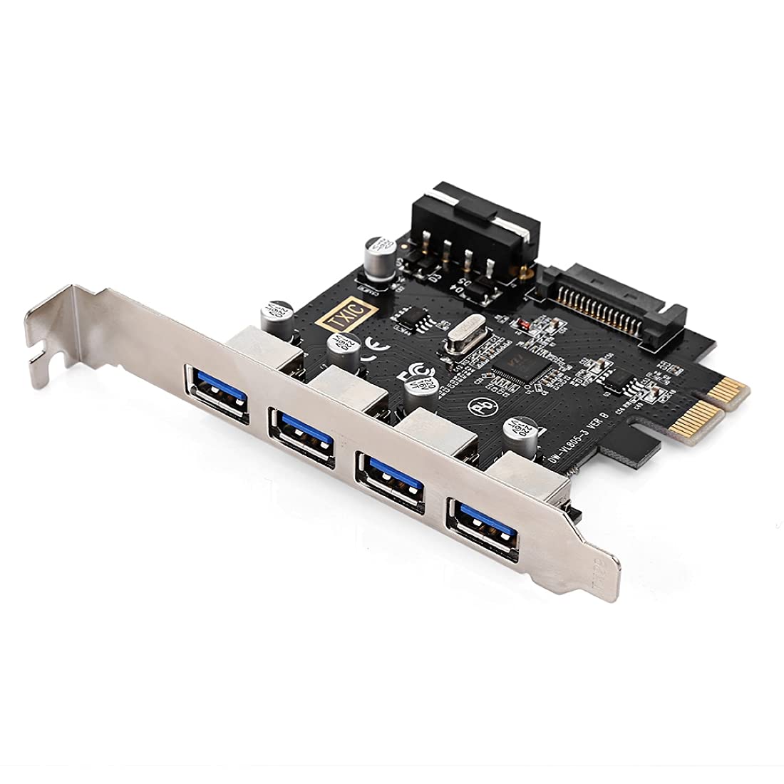 Chenyang Long Profile 4 Ports PCI-E to USB 3.0 HUB PCI Express Expansion Card Adapter 5Gbp