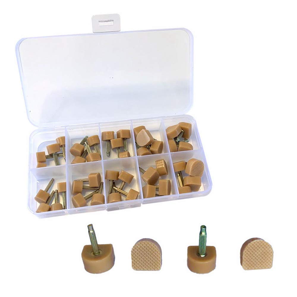 High Heel Tips Replacement kit, Beige Taps Caps Replacement Repair, U-Shape Dowels 20 Pair