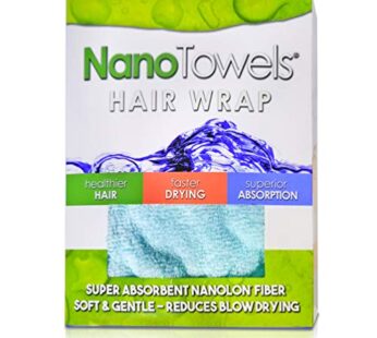 Nano Towels Hair Drying Wrap | for Drying Fine, Delicate, Thinning, Curly and Frizzy Hair