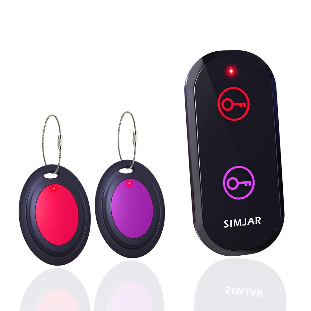 Basic Key Finder with 2 Receivers & 1 Remote, Simjar Wireless Remote Control RF Key Finder