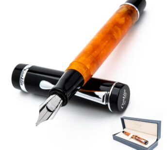 Conklin Duragraph Fountain Pen – Broad Nib Fountain Pen, Orange Nights – A Luxury Pen for
