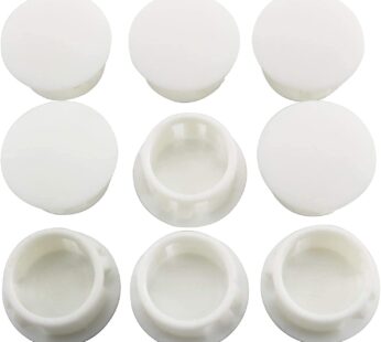 Longdex Hole Plug 50PCS White Round Nylon Locking Hole Plug Button Fastener Cover 13mm
