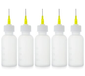 FJNATINH 30cc Needle Glue Squeeze Bottle, Precision Tip Applicator, 5 Pack