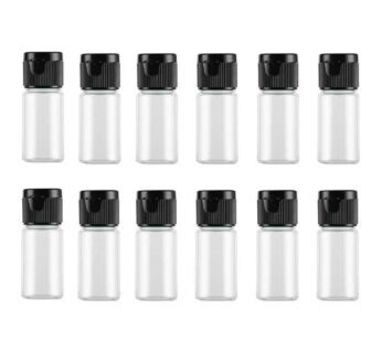 12 Pack Plastic Travel Bottle with Flip Lid Empty Container Jar for Sample Emollient Showe