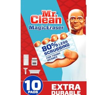 Mr. Clean Magic Eraser, Extra Durable Pro Version, Shoe, Bathroom, and Shower Cleaner, 5X