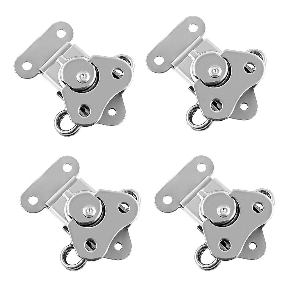 QWORK Heavy Duty Stainless Steel Latch for Flight Cases and Equipment Boxes, 4 Pack 2" x 1