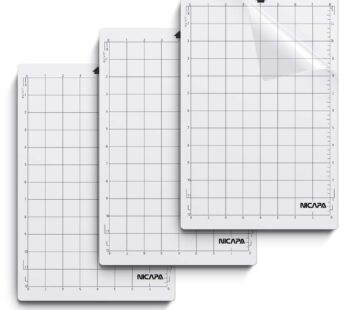 Nicapa StandardGrip Cutting Mat for Silhouette Portrait(8×12 inch 3 Mats) Standard Adhesiv