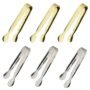 6PCS Ice Tongs Mini Sugar Tongs 4.25Inch Tongs for Serving Food Small Serving Tongs, Kitch