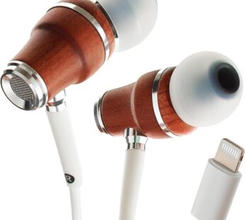 Symphonized MFI Wired Earbuds for iPhone, Wooden Lightning Headphones, Wired Earphones for