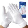Dermrelief Cotton Gloves - for Beauty, Dry Hands, Eczema, Dermatitis and Psoriasis (Medium
