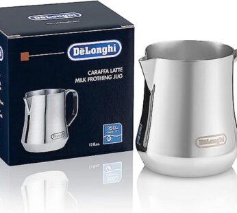 De’Longhi DLSC060 Milk Frothing Jug, 12 oz, Stainless Steel