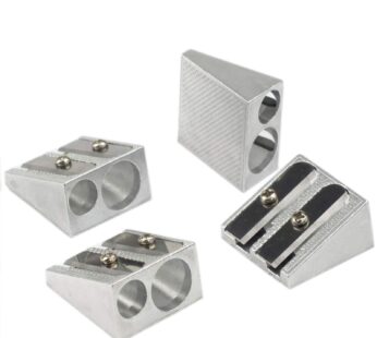 Wekoil Pencil Sharpeners Manual Twin Metal Dual Sharpening Blade Double Holes Rectangular