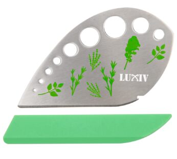 Herb Stripper 9 holes, Luxiv Stainless Steel Kitchen Herb Leaf Stripping Tool LooseLeaf Ka