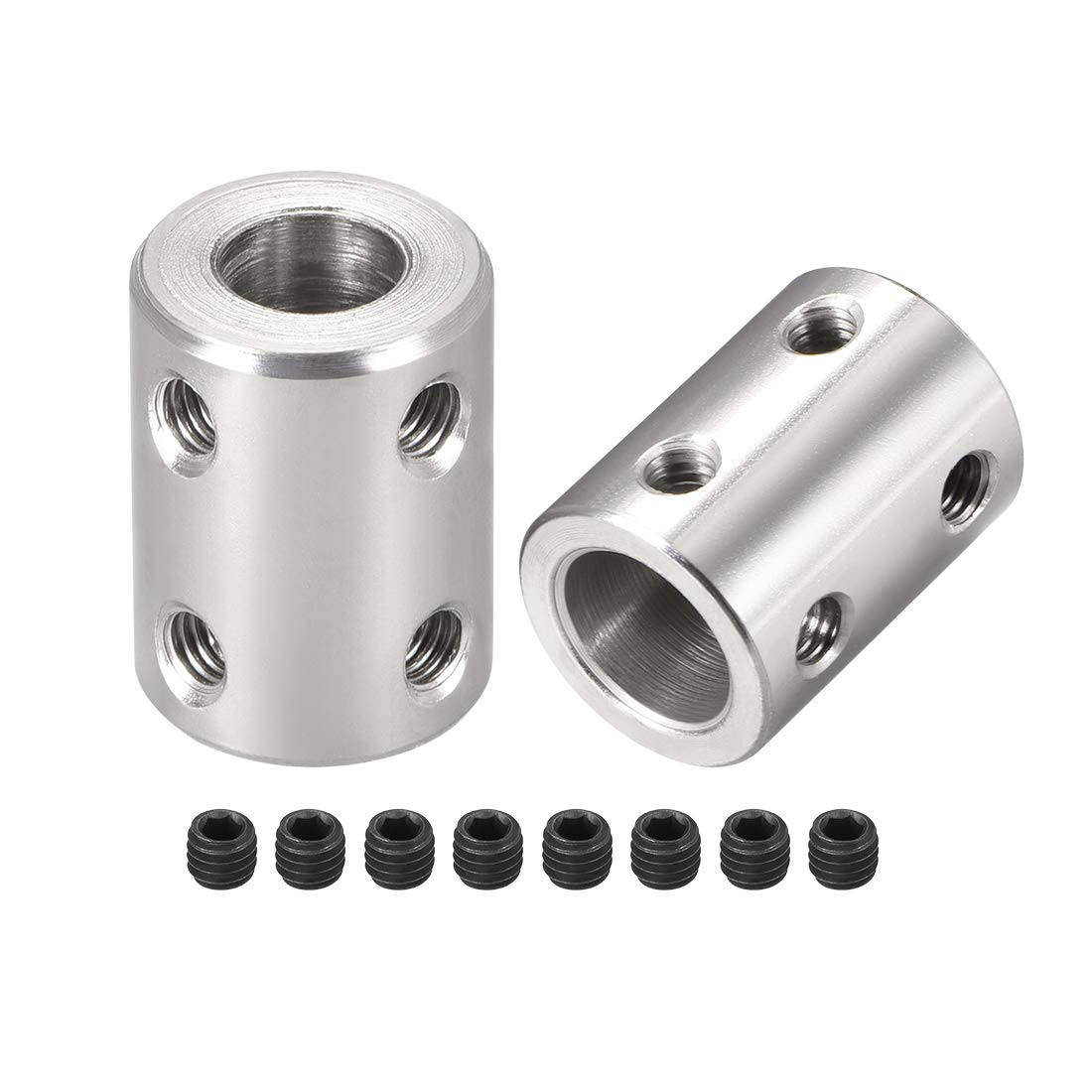uxcell 8mm to 10mm Bore Rigid Coupling Set Screw L22XD16 45# Steel,Shaft Coupler Connector