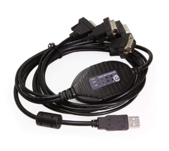 Gearmo 4 Port RS232 to USB FTDI chip Adapter w/RX and TX Status LED