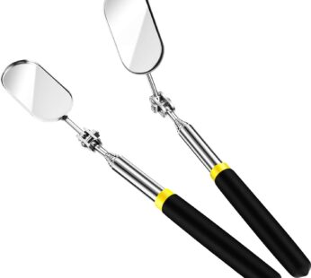 2 Pieces Telescoping Inspection Mirror Eyelash Inspection Mirror Adjustable Extension Mirr