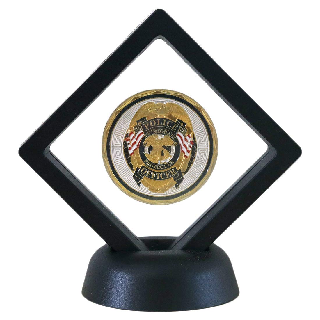 SH Challenge Coin Display Frame, 3D Floating Display Case Stand Holder, Medallion Medal Sp