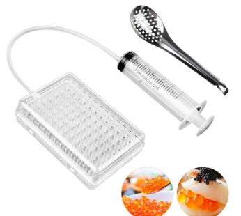 Gimify Caviar Maker Box, Spherification Dropper | Molecular Gastronomy Kit | 96 Holes Roe