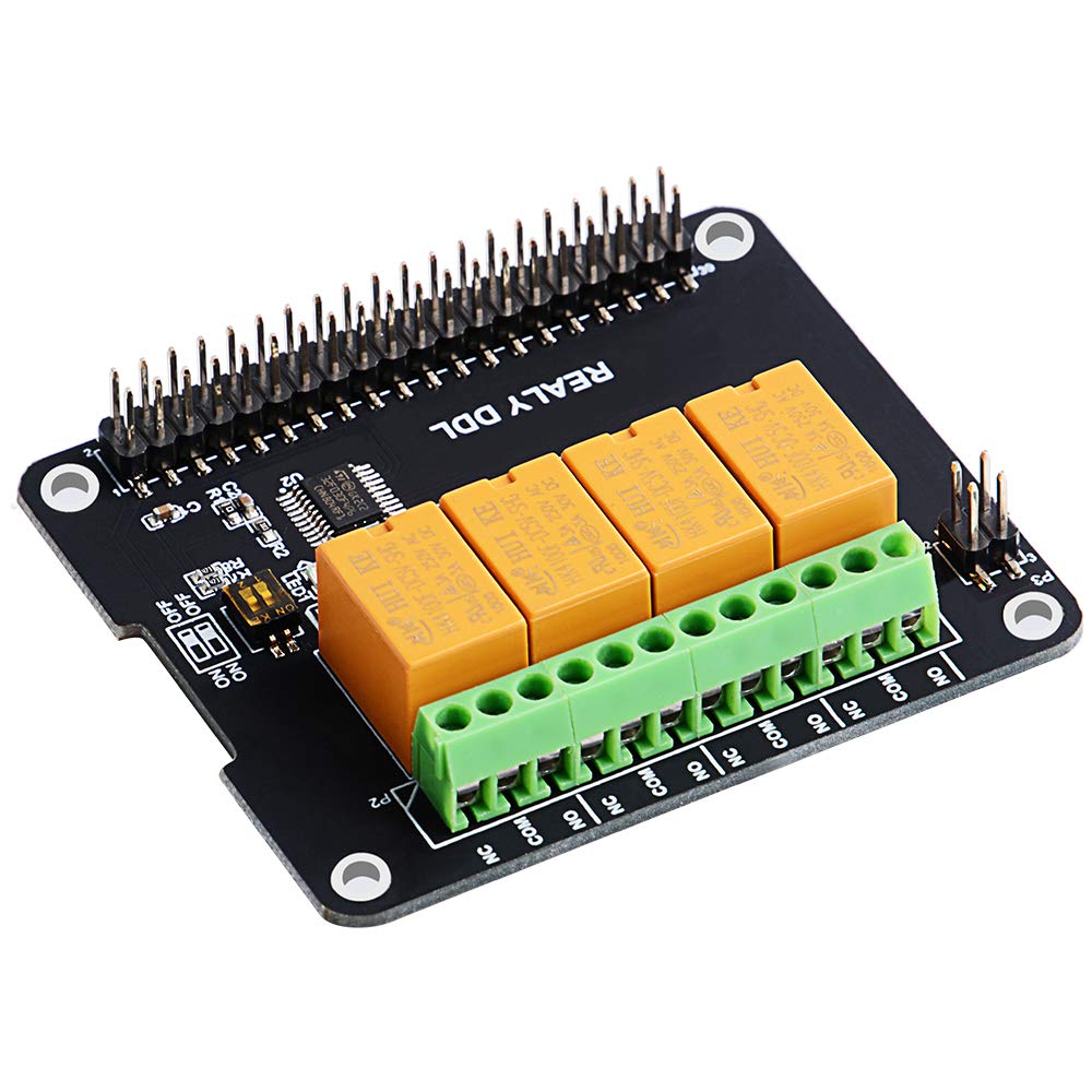 GeeekPi 4 Channel Relay Board Module for Raspberry Pi, Power Relay Module for Raspberry Pi
