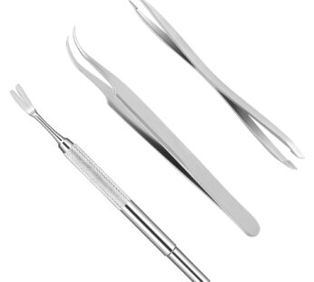 Rypet Tick Remover Tool Set – Stainless Steel Tick Remover Kit for Cats Dogs and Humans(Pa