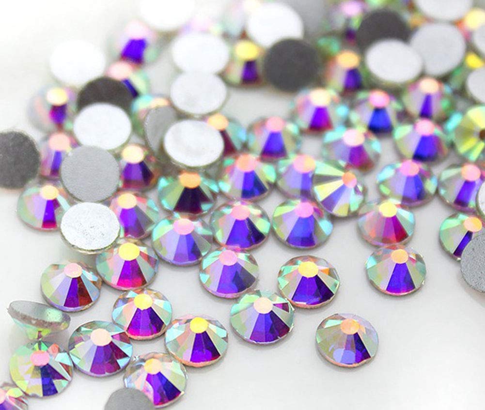 Onwon 1440 Pieces SS16 / 4mm Clear Crystal Flat Back Brilliant Round Rhinestones Glass Sto
