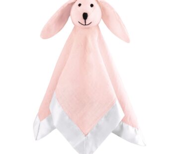 aden + anais Essentials Classic Lovey, Cotton Muslin Bunny, Pink
