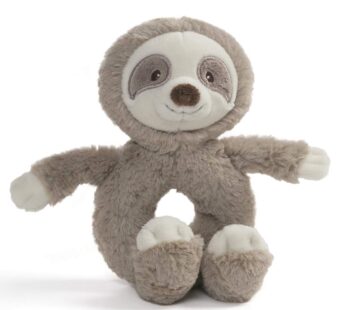 GUND Baby GUND Toothpick Sloth Rattle Plush Stuffed Animal 12″, Taupe