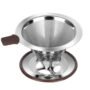 RealPero Pour Over Coffee Dripper, Reusable Paperless Coffee Filter,Professional Stainless