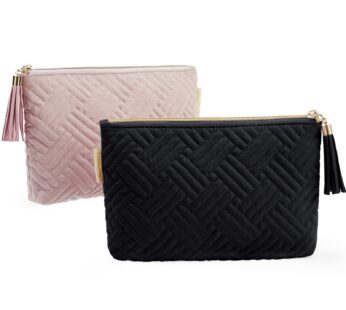 BAGSMART Cosmetic Pouch, Makeup Pouch Set,2 Pcs Small Makeup Bag for Purse,Travel Cosmetic