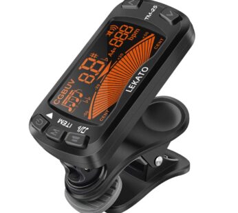 LEKATO Guitar Tuner Clip On Metronome Tuner Tone Generator 3 in 1 Multifunction Portable f