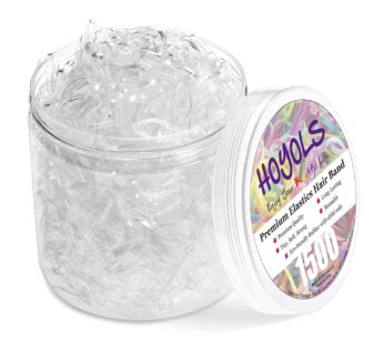 HOYOLS Clear Elastic Hair Rubber Bands, 1500pcs Mini Small Clear Ponytail Elastics Holders