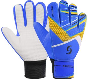 Sportout Kids Goalkeeper Gloves, Soccer Gloves with Double Wrist Protection and Non-Slip W